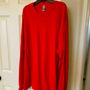 Basic long sleeved men’s 2xl red tee